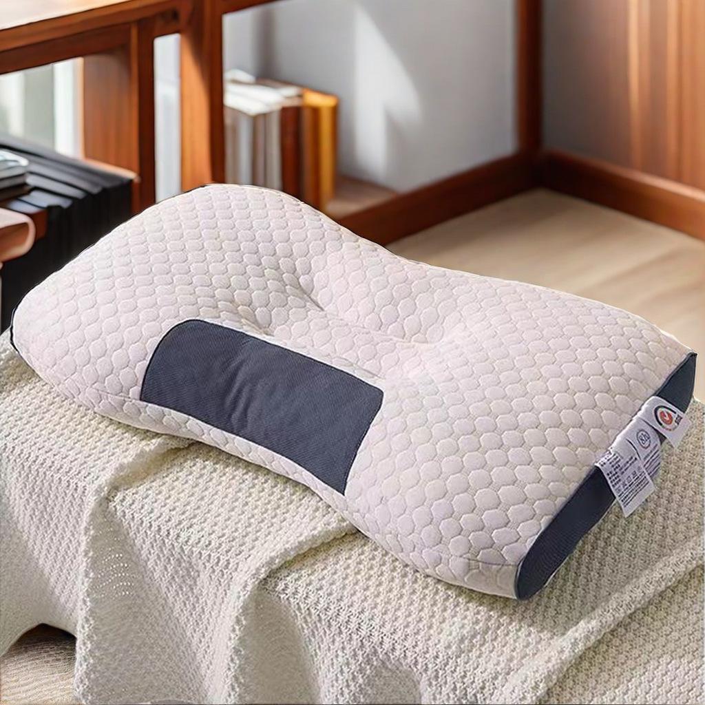 Massage Neck Pillows Adjustable Ergonomic Orthopedic Contour Support, High-Quality Pillow Core With Removable Zippered Cover