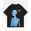 Oversized Tshirt Unisex Unisex Skeleton Life Goals Gothic Text Graphic Vintage Y2k Grunge Streetwear Loose Casual Tee Top