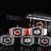Manufacturer's Spot Supply, Business Fashion Diamond-set, Women's Quartz Watch Red Lip Wine Barrel-shaped Watch