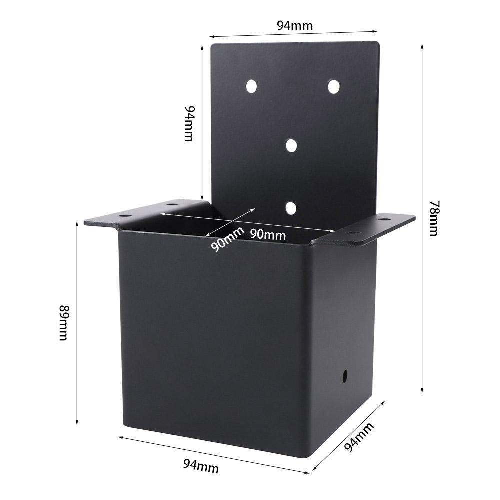 Black Deck Railing Connector Metal Fashionable Metal Bracket with Screws Pergola Bracket  Terrace