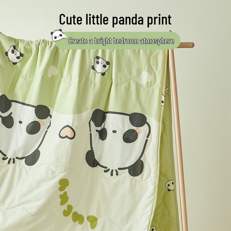 Duoxiai Panda Print All-Cotton Summer Quilt 229x230cm