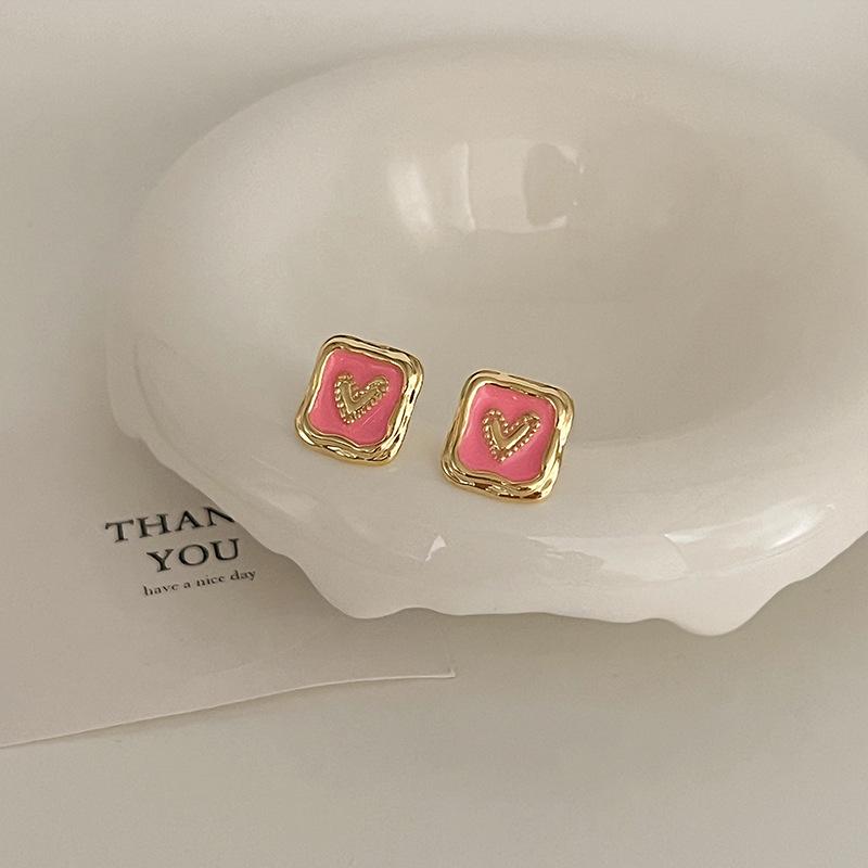 Colorful Zircon Drip Glaze Hoop Earrings: Chic Light Luxury Style for Fashion-Forward Women
