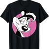 Looney Tunes Pepe Le Pew Pink Circle Portrait T-Shirt