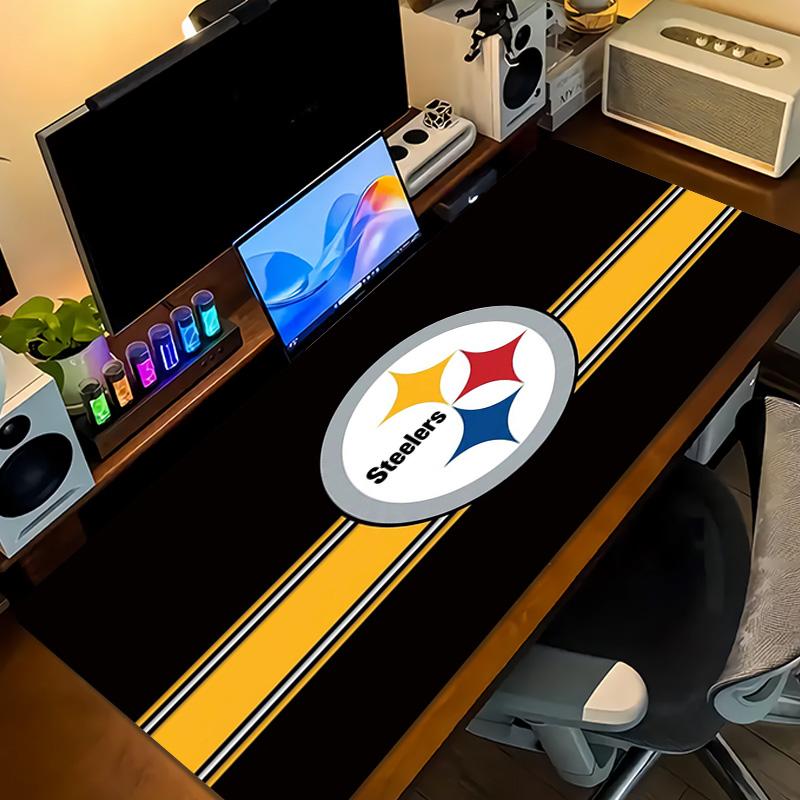 Pittsburgh Steelers Logo Color Mouse Pad Large Gaming Table Cushion Non-slip Laptop Tablet Big Mousepad XXL Mat Mini PC Playmat With Lock edge