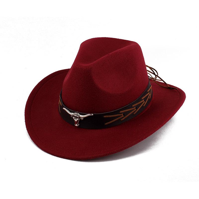 Summer Felt Cowboy Hat Men Women Couple Ethnic Rolled Brim Bohemian Fedora Sun Cap for Outdoor Beach