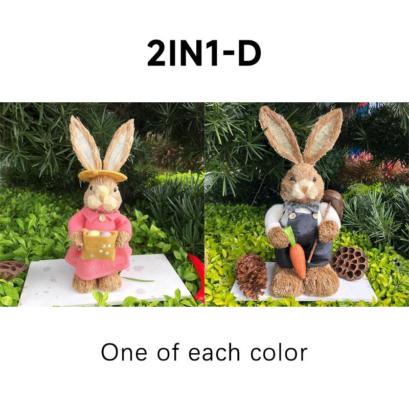 Osterhase Kaninchen Stroh Figuren Dekoration 35cm Ostern Stroh Ostern Kaninchen Hase Figurine Home Garten Hochzeit Ornament