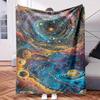 Planets Stars And Planets In The Sky. 1pc Floral Print Flannel Blanket Soft Warm Throw Blanket Nap Blanket for Couch Sofa Office B