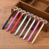 Kawaii Crystal Ballpoint Pen Fashion Girl Heart Shape Large Diamond Metal Pen