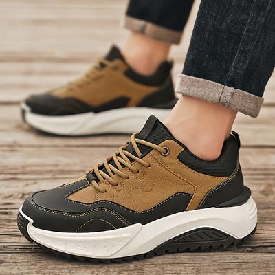 Vier Jahreszeiten Herrenschuhe Neue Outdoor-Sneaker Herren Casual Plateau Daddy Schuhe Low Top Höhenerhöhend Abriebfest Reiseschuhe