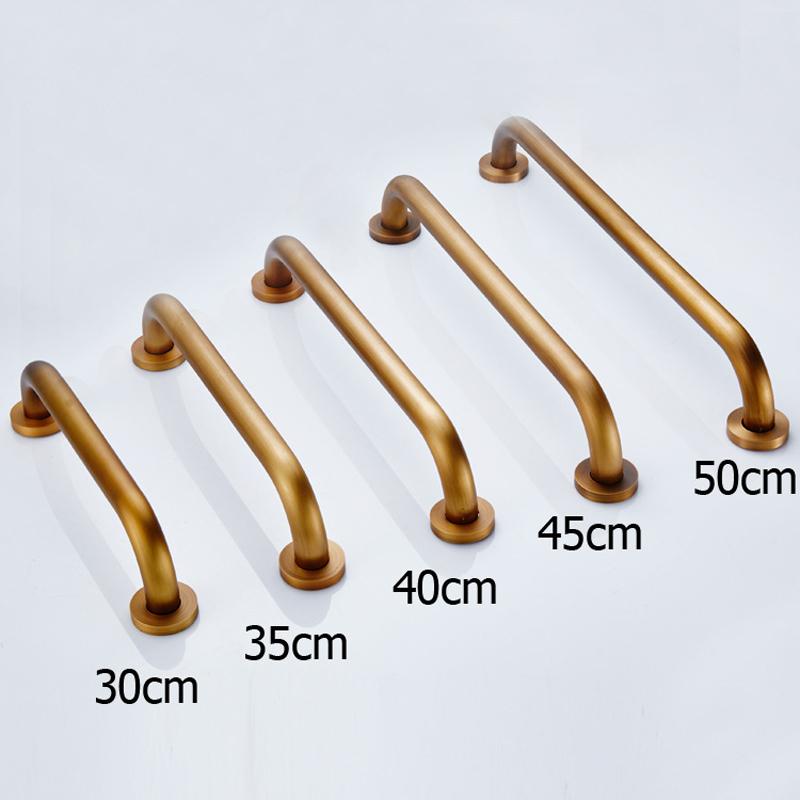 Grab Rail Gold Wall Mounted Bathroom Armrest Handle Bathtub Grab Bar Toilet Elderly Handrail Home Safety Black Chrome Antique