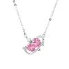 Love Planet Necklace Women's Korean Romance Niche Light Luxury Pink Diamond Love Three-dimensional Premium Sense Necklace