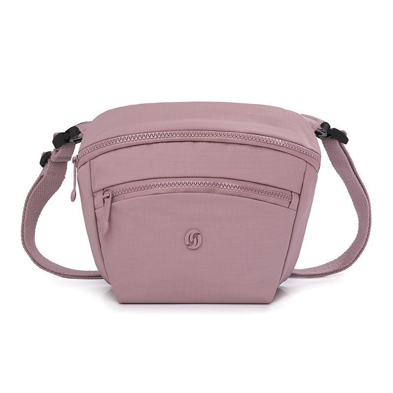 Flerlagers messengerväska i canvas för kvinnor, lättviktig nylon, vattentät fritidsväska, mångsidig textur, pendlaraxelväska för kvinnor
