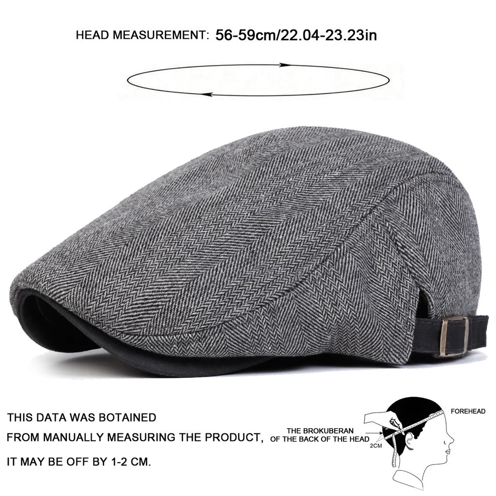 Newsboy Brand Latest Fresh Grid Herringbone School Old Vintage Men Caps British Painters Hats Spring And Autumn Adjustable Flat Cap Hip Hop Urban