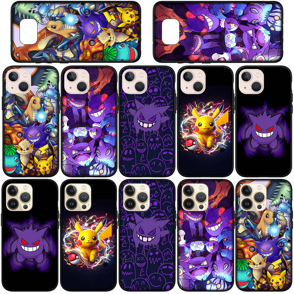 Phone Case for iPhone 17 16 15 Plus Xiaomi Poco F8 F7 X7 X6 M8 C85 C75 Redmi Note 14 12 11 13 Pro Max A4 14C 13C 15C Pikachu GO Gengar Pokemon Cover