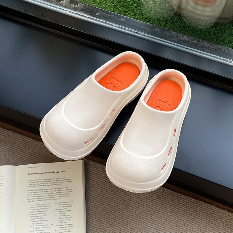 

CH1605 new 2025 summer male and female chefs shoes one-word solid color slippers female nurse surgery shoes hole shoes 39-40