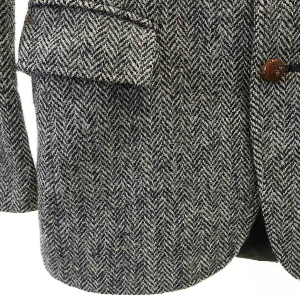 Polo by Ralph Lauren 80s Vintage Green Tag Herringbone tailored jacket 16 Women Used