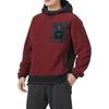 Under Armour Color Block Outdoor Casual Sports American Hoodie Pullover Long Sleeve Hoodie Men Hoodies Deep-Red 1367134-626