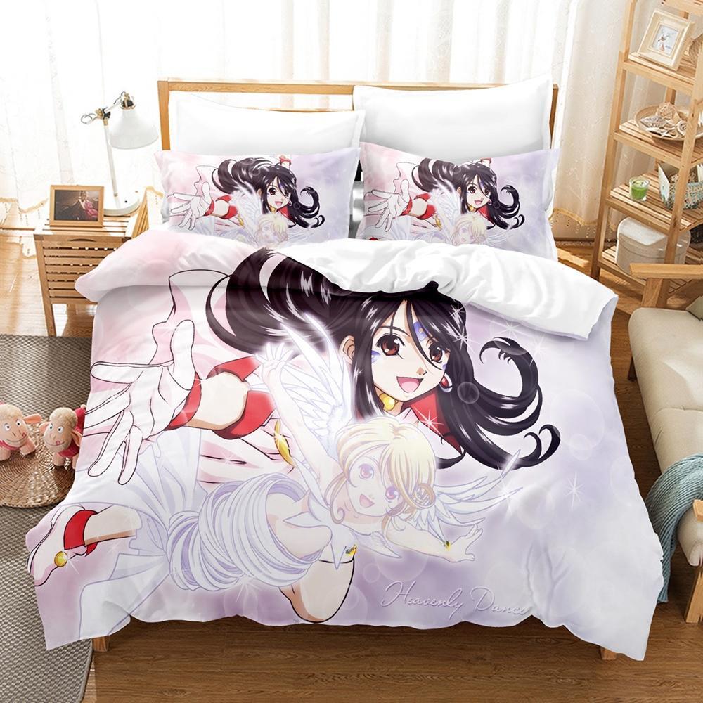 3D Print Anime Oh My Goddess Bedding Set Single Twin Full Queen King Size Bed Set Adult Kid Bedroom Duvetcover Sets Home Textile