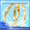 Women's Intertwined Roman Numeral Titanium Steel Bracelet with Diamonds