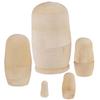 OSALADI Unpainted White Wood Matryoshka Set of Russian Traditional Craft Unfinished Nesting Wooden Dolls, 5, 110mm, Kit, Dolls, Kit, Ornament,