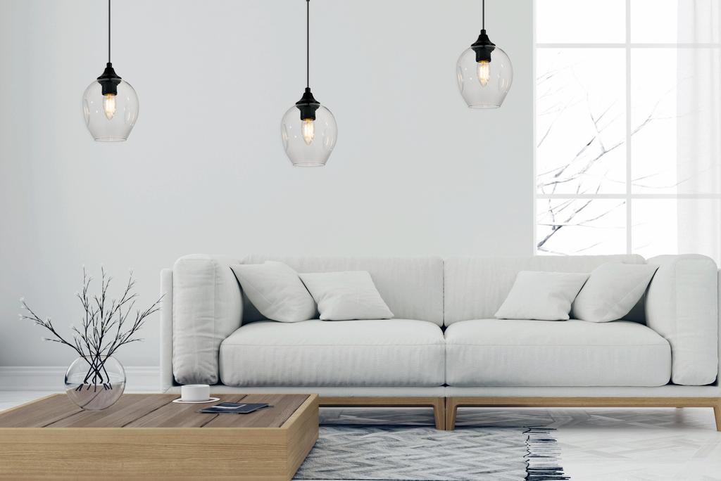 MODERN CEILING HANGING LAMP GLASS CHANDELIER