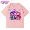 Boys and Girls Children Cotton T-Shirts with KPop Demon Hunters Cartoon Cute Fashionable Print Top
