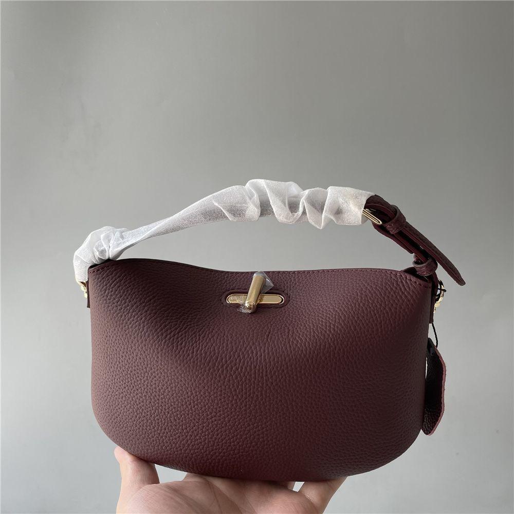 First-Layer Cowhide Leather Handbag, Shoulder Bag, Crossbody Bag for Women, Summer New Korean Style Ingot Bag, Exquisite and Versatile Women's Bag