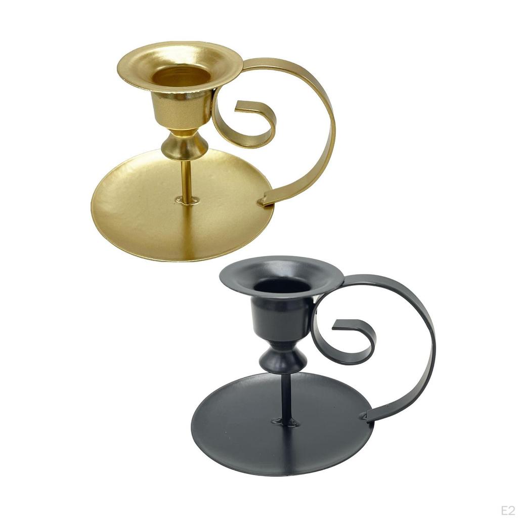 Pillar Candle Holders Candlestick Centerpiece Dinner Ornament Tabletop Decor Iron Party for Wedding