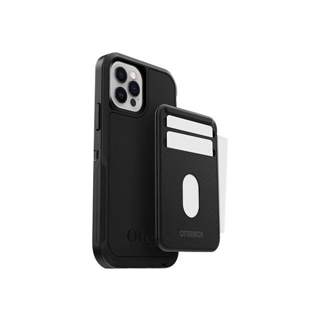 Portemonnaie - OtterBox - iPhone 12 - Kunstleder - Schwarz - MagSafe-kompatibel