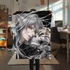1Pc Black Butler Print Flannel Blanket, High quality Comfortable for All Seasons, Home Decor, Warmth and Comfort, Perfect for Christmas Gifts