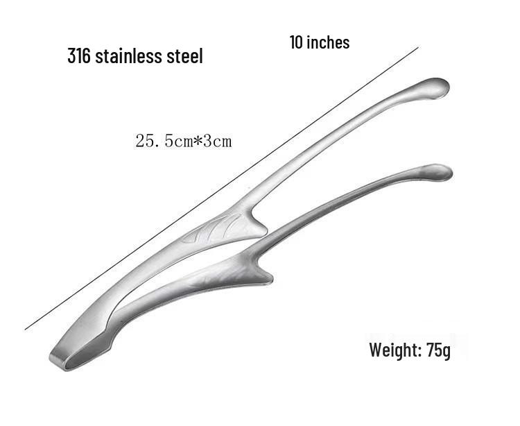 304 Stainless Steel Korean BBQ & Bread Baking Tongs for Meat, Grilling, and Japanese Cuisine