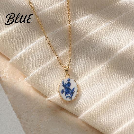 Comfortable Everyday Necklace Vintage Floral Pendant Necklace Women Boho Charm