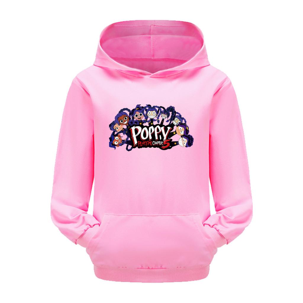 5633 Kids Girls Lily Lovebraids Print Hooded Sweatshirt Pocket Long Sleeves Hoodies 110cm розовый