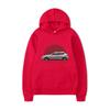 Car print hooded sweater men's and women's loose couple top
