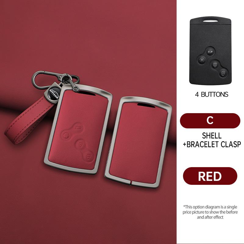 Interior Mouldings Car Key Case Cover For Renault Duster Captur Clio Logan Megane 1 2 3 Koleos Scenic Renault GT Zinc Alloy Keyc