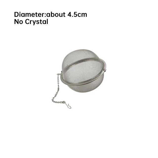 

1pc Natural Crystal Stone Practical Tea Infuser Mesh Filter with Chain 304 Stainless Steel Tea Strainer Teapot Spice Kitchenware