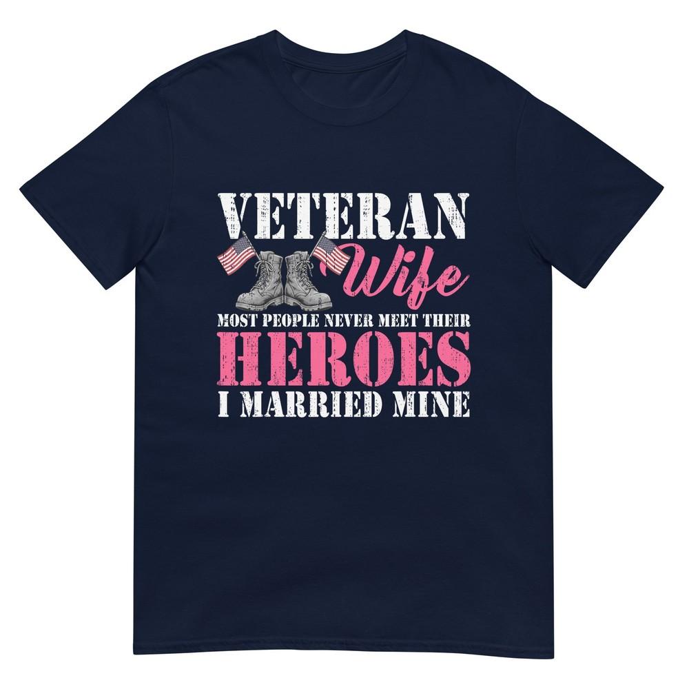 Veteran Wife Married Mine Proud Military Husband Veteran Day TShirt