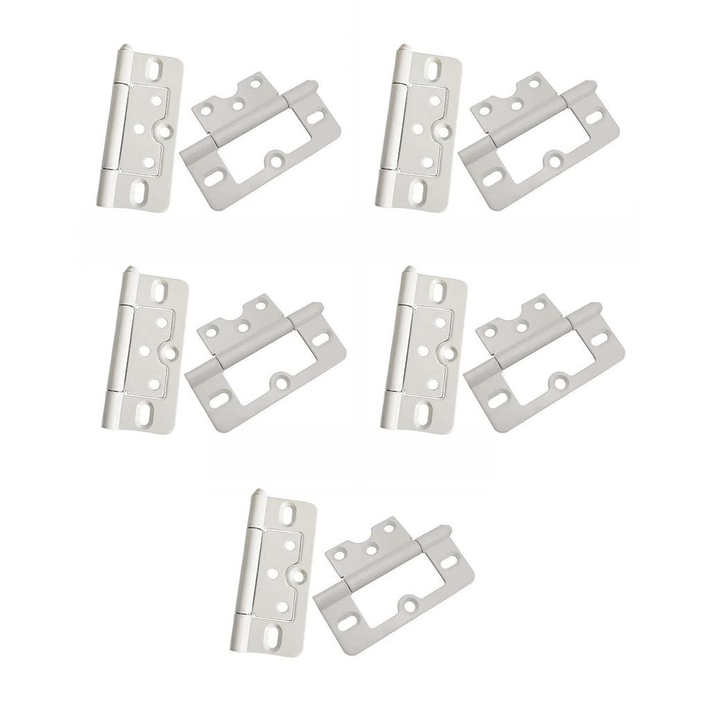 10Pieces Door Hinges Without Mortise Silents Operations Convenient for Cabinetry Furniture and Wardrobe Door Daily Use