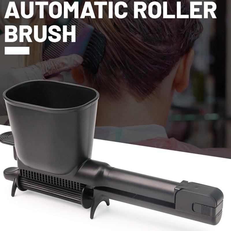 1Pcs Professional Hair Dyeing Tool 2-In-1 Automatic Roller Comb With Smooth Brush Dye Salon Hair Care Plastic Salon Hairdressing