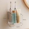 Drillless Installation Bathroom Organizers For Electric Toothbrushes And Accessories Durable Plastic Storage Rack Space Saving Design