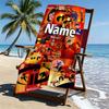 Custom Name Personalized Incredibles Print Beach Towel, for Trip Camping Beach Party Home Decor, Birthday Gift for Family & Friends