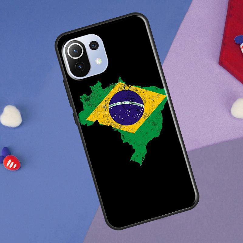 Cover Bandiera Brasiliana del Brasile per Xiaomi 14 Ultra 13 11T 12T 13T 14T Pro POCO X6 X7 Pro X3 X5 F3 F5 F6 M6 Pro Custodia