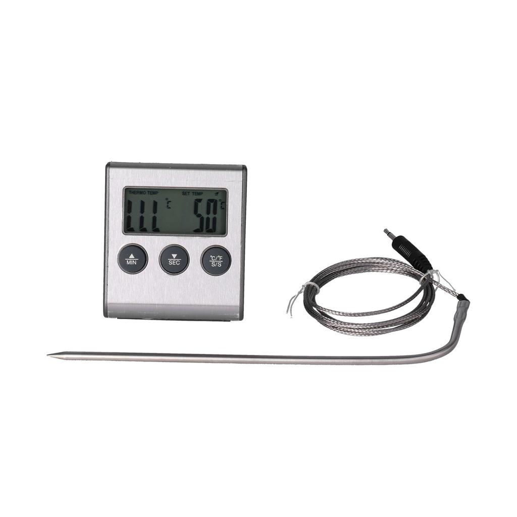 Barbecue Thermometer with Integrated Magnet and Stand, High Temperature Probe for Kitchen Oven Cooking