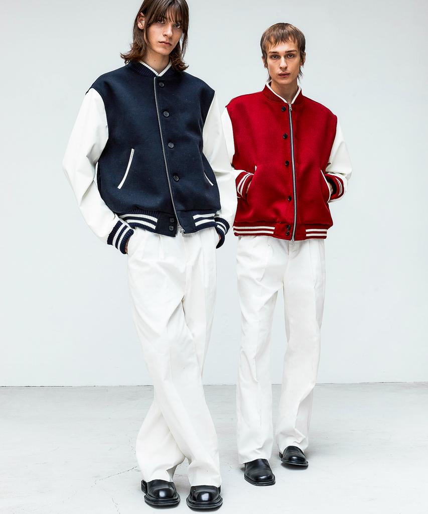 TRIP LE SENS Fw Comfort Corduroy Double-Pleat Slacks_White