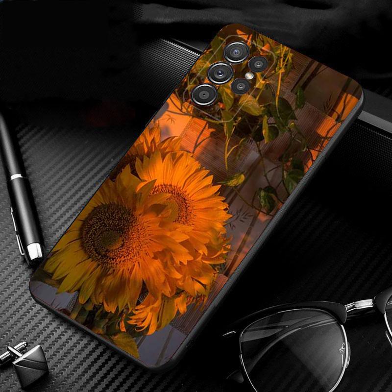 Capa de celular Sunflower para Samsung S24 S23 S22 S21 S20 Ultra S20 S22 S21 S10E S20 FE S24 Plus