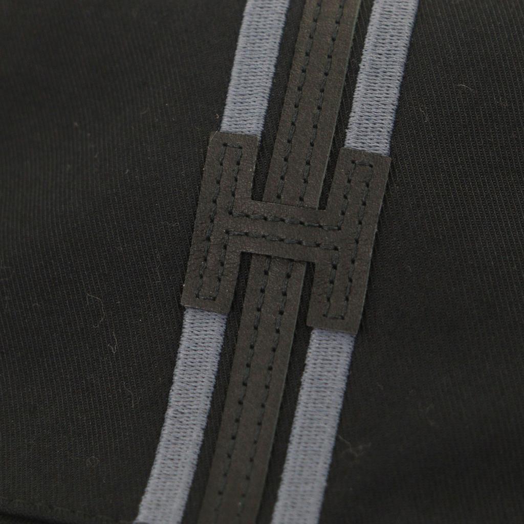 Pristine HERMES hat Fred H Fred H Stripe Bucket black cotton mens 58 Used