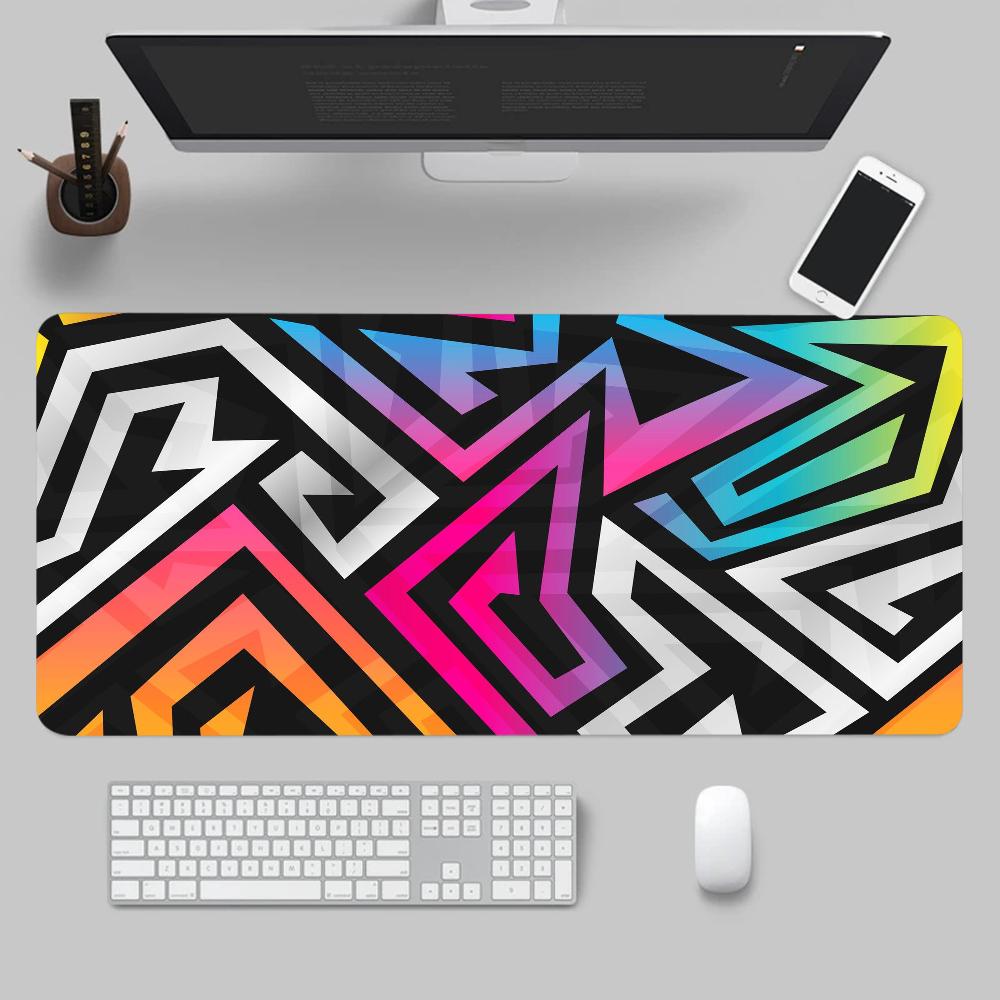 Large Size Mouse Mat Non-Slip Desk Mat Simple line Rubber Mousepad Abstraction Art Game Mousepad Office Computer Accessories Diy