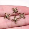 30 Antique Silver Lucky Chinese Knot Pendant Connectors Antique Bronze Alloy Pendant Chains Suitable for DIY Handmade Jewelry Ac