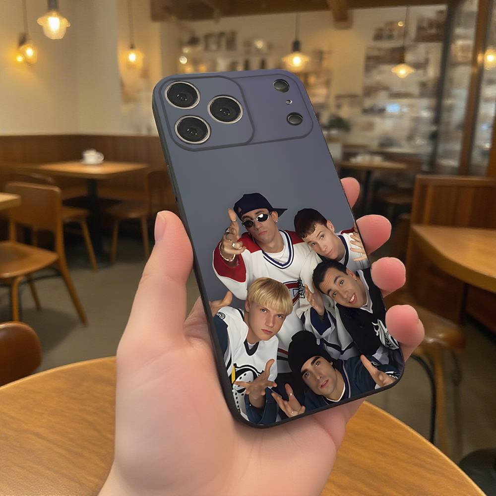 

B-Backstreet Boys BSB Black Soft Cover Phone Case For iPhone 17,16,15,14,13,12,11,Pro,Max,Plus iPhone15