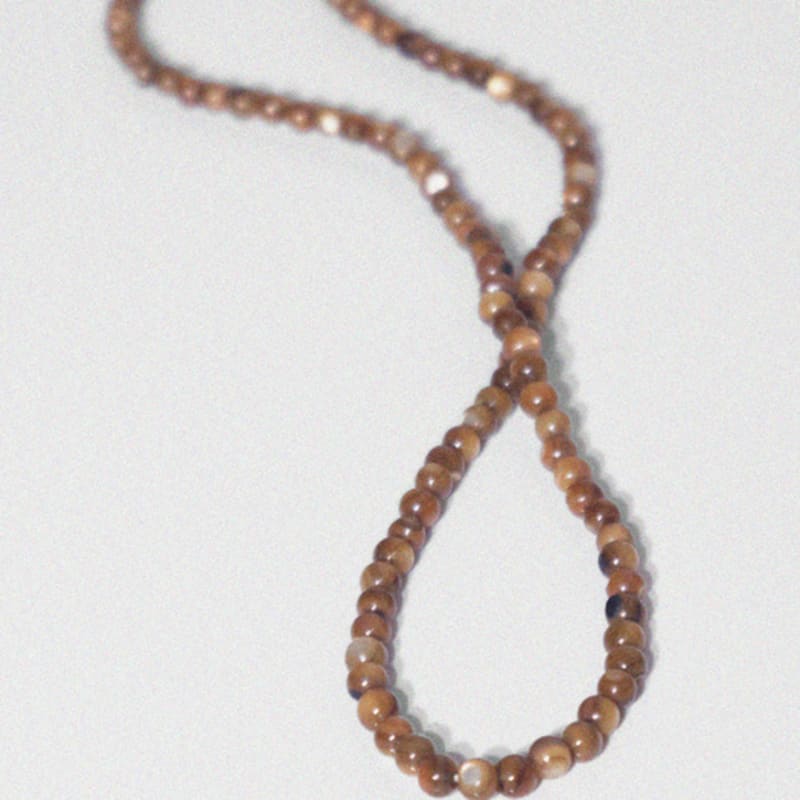 Kiee Oshimu (Silver925) 508 Brown Shell Necklace